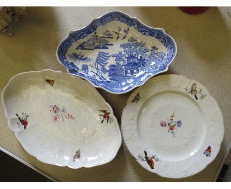 Four early 19th Century dishes including Spode 