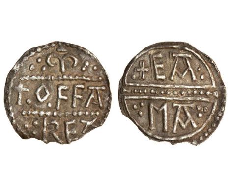 Mercia, Offa (757-96), heavy coinage, c.792-96, Penny, 1.32g., London, Eama, +.O.FFA/REX, uncial M above between two trefoils