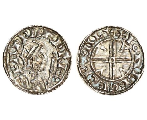 Edward the Confessor (1042-66), Penny, 1.40g, Pyramids type, Chester, Alcsige, bust right, bearded and crowned, in front a sc