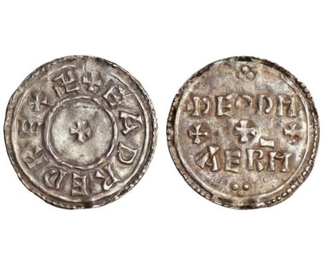 Eadred (946-54), Penny, 1.47g., HT1 NE, Theodmaer, +EADRED REX, swastika privy mark after X, rev. &#208;EODM/AER M (N.706; S.