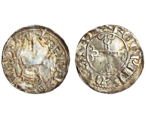 Edward the Confessor (1042-66), Penny, 1.27g, Pointed Helmet type, Sudbury, Folcwine, bust right bearded, wearing pointed hel