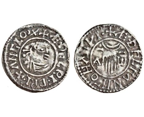 Aethelred II (978-1016), Penny, 1.45g, First Hand type, Southampton, &#198;thelman, diademed bust right, rev. &#198;&#272;ELM