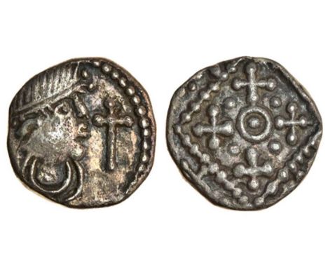 Anglo-Saxon, Sceatta, 1.04g., secondary phase, c.710-c.760, series G, type 3a, diademed bust right, cross before, rev. standa