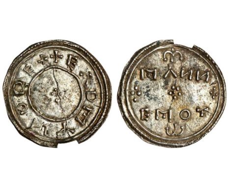 Eadmund (939-46), Penny, 1.46g., HM var. c, Manne, +EADMVND REX, cross of five pellets, rev. MANN/E MOT, rosette, divided by 