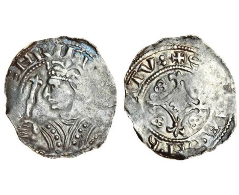 Henry I (1100-35), Penny, 1.33g, Star in Lozenge Fleury type, (BMC XIII), Northampton, Stena, crowned bust left holding a sce