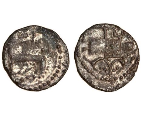 Anglo-Saxon, Sceatta, 1.00g., secondary phase, c.710-c.760, series K/N mule, facing standing figure holding long-cross to lef