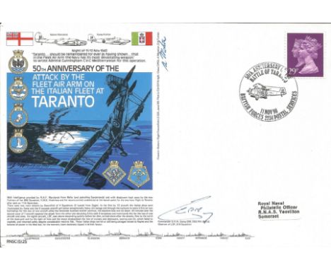 Fleet Air Arm cover signed by Cmdr. G. R. M. Going OBE, DSO (Obs, of LfF, 819 Sqn. ). RNSC (5) 25. 50th Anniversary of the At