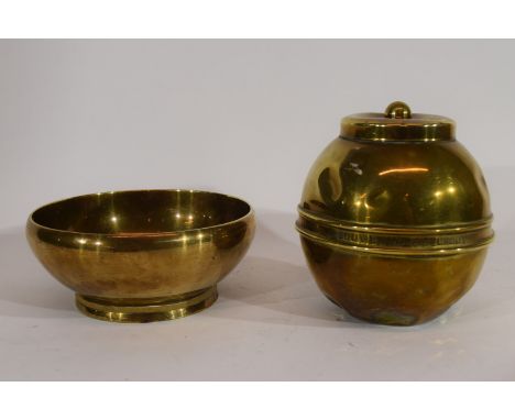 Liptons souvenir tea caddy from The British Empire Exhibition 1924, with a lid, the base marked 'Lipton' (badly dented), toge