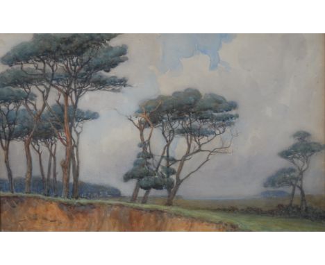 Lawrence Linnell (20th century)Scotch Firslabel to verso, 35cm x 36cm