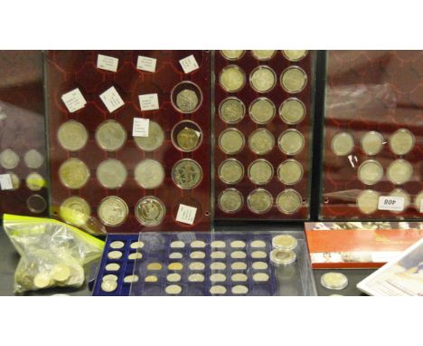 Coins - half crowns, 1928;  1929;  1935;  1936;  1937;  1932;  1906;  1953;  1950; 1962;    Victorian florin 1873;  others, p
