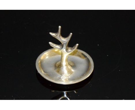 An Edwardian silver ring tree, London 1902