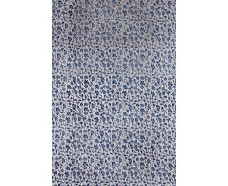 An Indonesian Cotton Batik Textile with Indigo Floral Pattern, 19th Century.An Indonesian batik textile, featuring a dense in
