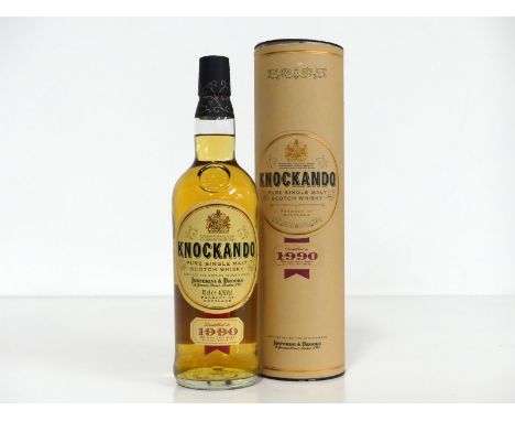 1 70-cl bt Knockando Pure Single Malt Scotch Whisky 1990 Distilled 1990, bottled 2002 40% in original tube