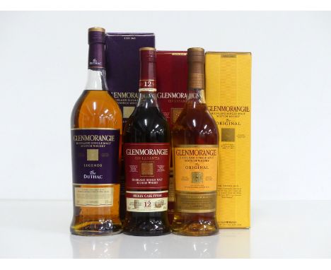 1 litre bt Glenmorangie Legends The Duthac Single Malt Scotch Whisky 43% oc 1 70-cl bt Glenmorangie The Lasanta 12 YO Single 