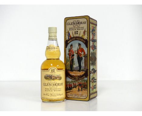 1 75-cl bt Glen Moray 12YO Single Highland Malt Scotch Whisky 40% Original Highland Regiments Tin '  The Highland Light Infan