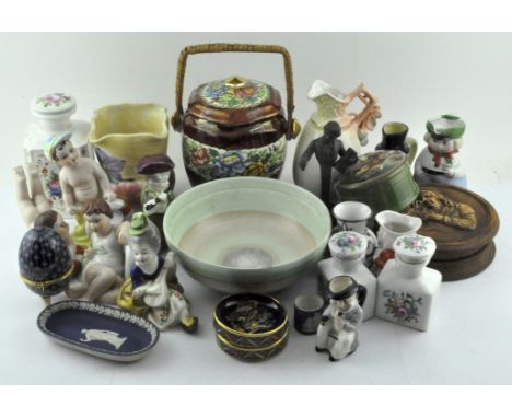 A collection of assorted ceramics to include figures, Carltonware and other ceramics.