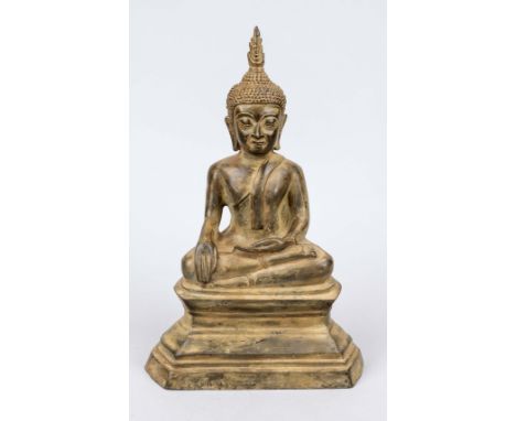 Buddha, Thailand 19./20. Jh., Bronze, H. 30 cm