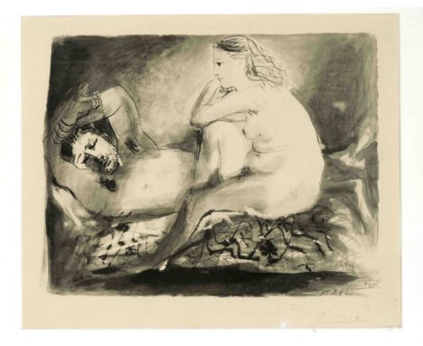 Pablo Picasso (1881-1973), ''Le Dormeur'', Lithographie, u. re. im Druck sign. u. dat. 13.D.42., darunter die Stempelsignatur