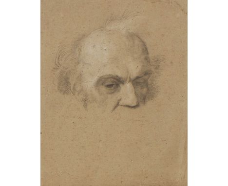George Frederic Watts OM RA (1817-1904)An unfinished portrait study of William Ewart Gladstonepencil and white chalk50 x 38cm