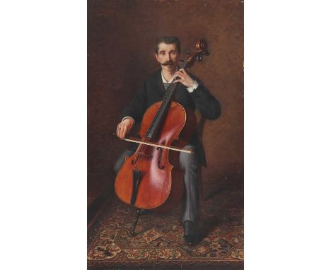 Alexandre Girard (French, 19th century)Portrait of a cellistsigned and dated 'Alexandre Girard 1892' u.l., oil on canvas176 x