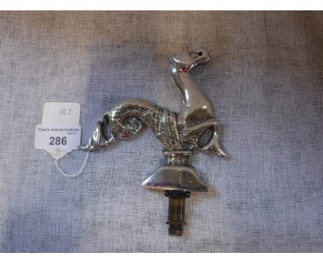 A VINTAGE CHROMIUM PLATED HORSE CAR MASCOT 