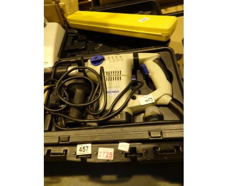 Hyundai 240v electric drill with tools model number PH14-1500-H in carry case