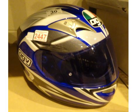 AGV Ti-tech full face crash helmet, size M/L CONDITION REPORT: This item has a few minor scratches but is in generally good c
