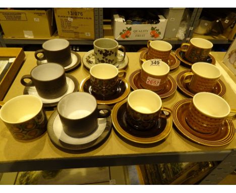 Selection of Hornsea Pottery cups saucers etc