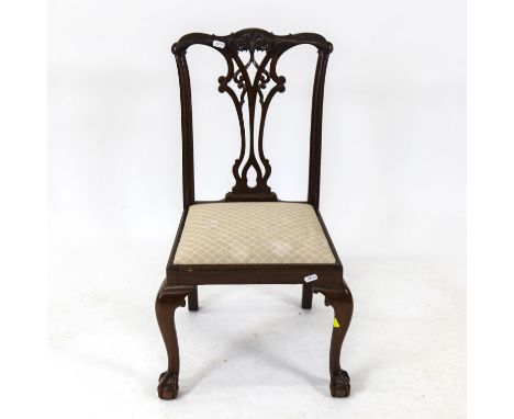 A child's mahogany Chippendale style chair 