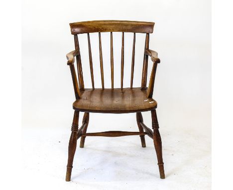 A Victorian stick-back armchair 