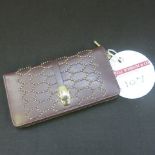 Cavalli Class, Viper Lux, Style CON.192, Ladies Leather Purse in Burgundy with Gold Detail. Original