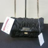 Patrizia Pepe, Ladies Borsa Handbag in Black with Chain Carry Strap & Detail. Original RRP £299.00
