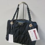 Patrizia Pepe, Ladies Borsa Handbag in Black with Gold Detail. Original RRP £365.00