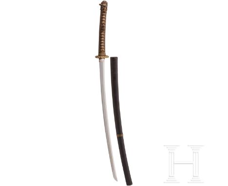 Katana in Shin-Gunto-Montierung, Japan, Anfang Edo-Periode  Klinge Shinogi Tsukuri, Torii Zori, feiner Itame Hada, Chu Kissak