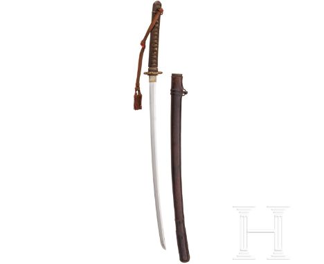 Shin Gunto, Japan, Showa-Periode  Klinge Shinogi Tsukuri, Chu Kissaki (etwas verschliffen), Boshi O Maru ohne Kaeri, mittlere