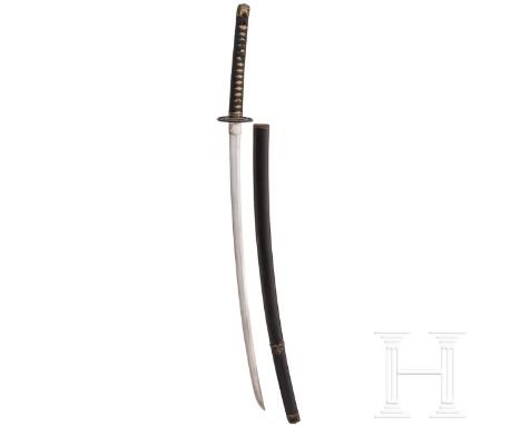 Handachi-Katana, Japan, Ende Edo-Periode  Klinge Shinogi Tsukuri, Torii Zori, O Kissaki, Notare Midare Hamon, Hada nicht erke