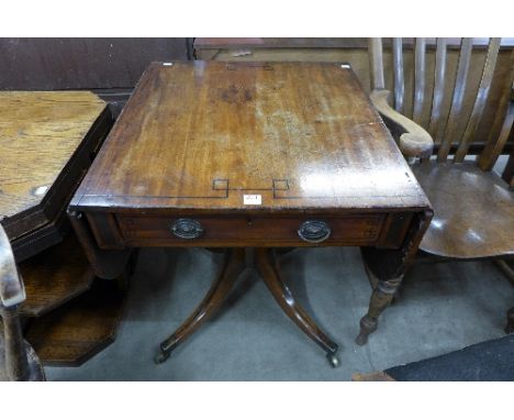 A Regency inlaid mahogany sofa table