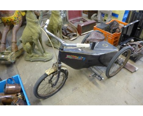 A vintage child's tricycle