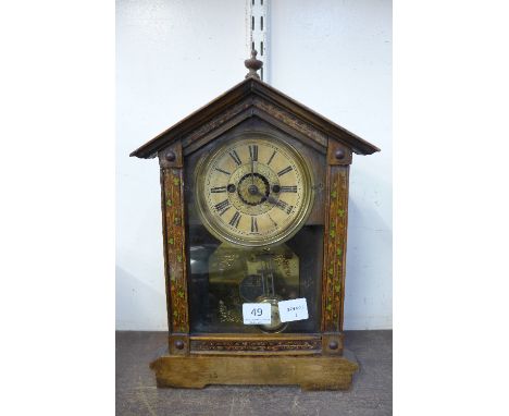 A 19th Century German Wurttemberg mantel alarm clock