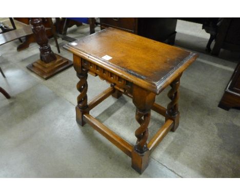 An oak barleytwist stool