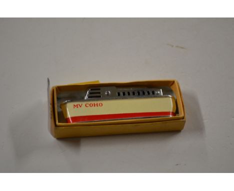 An MV cigarette lighter in the form of a cruiser 