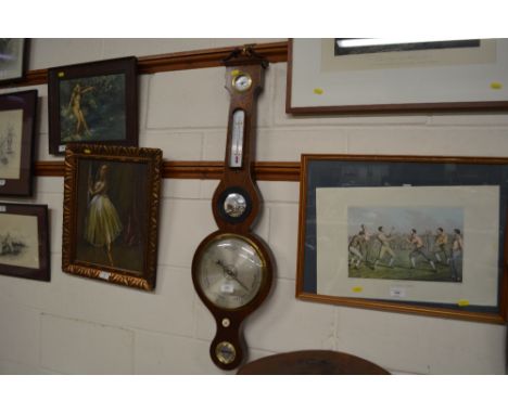 A Georgian style mahogany banjo barometer 