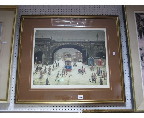 Arthur Delaney 'Wicker Arches' Limited Edition Colour Print, of one hundred and fifty, 37.5 x 47.5cm, graphite signed to marg
