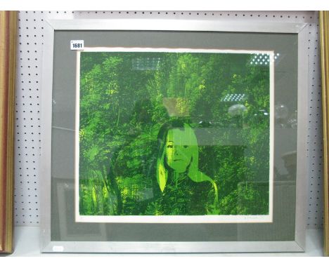 After Ben Johnson ' Girl In The Wood', silkscreen print, limited edition number 3/20, graphite signed and dated '70's lower r