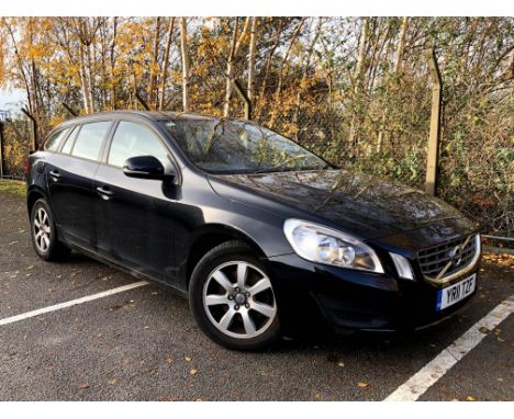 2011 [YR11 TZF] Volvo V60 D3 (163bhp) ES (2.0 Diesel) in Black, 5-door estate, 6-Speed Manual, 18,704 Miles, MOT Expires Apri