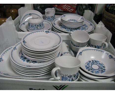 A Noritake Progression 'Blue Moon' Tea and Dinner Service, of approximately fifty four pieces including dinner plates, meat p