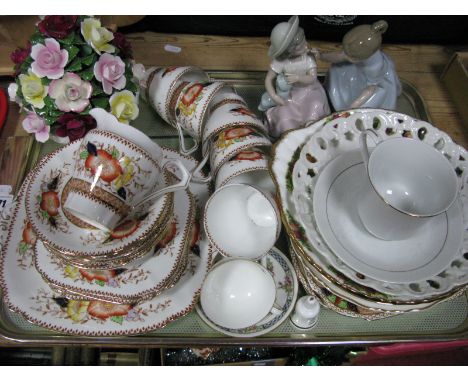 Aynsley Posy, Bell China tea ware, Nao figurine, plates etc:- One Tray