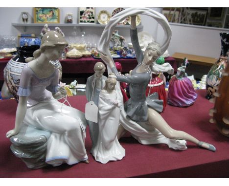 Nao Figure Groups:- ballerina, girl sat on rocks, newlywed couple. (3)