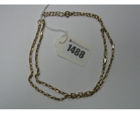 A 9ct Gold Belcher Link Chain; together with similar bracelet.