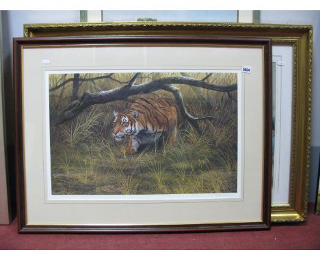 Peter Jepson 'Prowling Tiger', colour print, signed, 41 x 63.5cm; two others including 'Interlude'. (3)